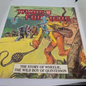 1986 Transformers Softcover Big Looker Storybook "The Story of Wheelie"